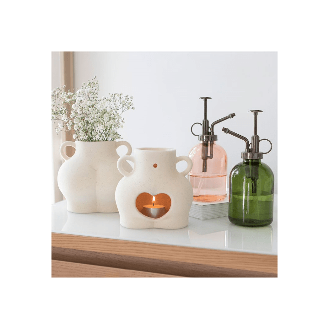 Cream Speckle Bum Plant Pot