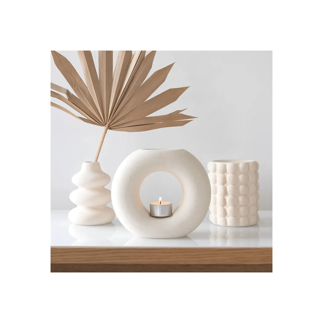 Cream Speckle Bubble Oil Burner and Wax Warmer