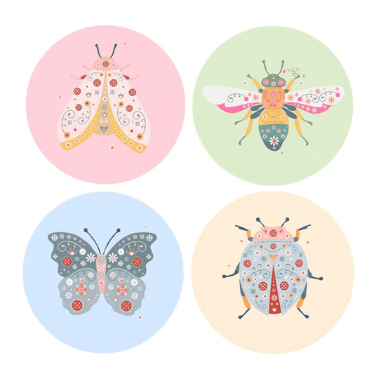 Floral Bug Coaster Set N/A