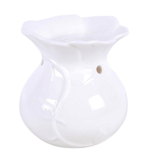 White Rose Oil Burner and Wax Warmer