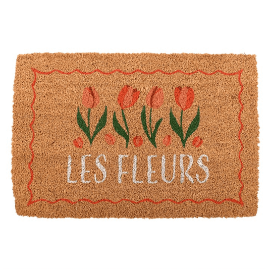 Natural Les Fleurs Tulip Doormat