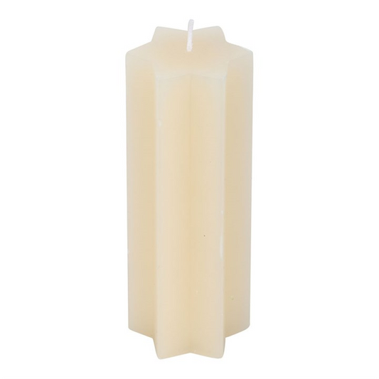 Cream Starry Night Star Shaped Taper Candle N/A