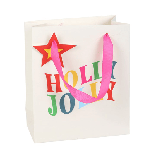 23cm Holly Jolly Gift Bag N/A