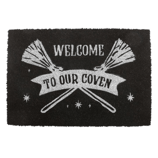 Black Welcome to Our Coven Doormat