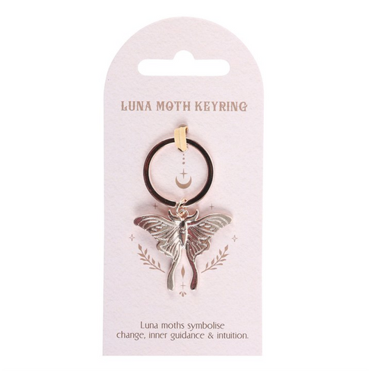 Light Luna Moth Keyring N/A