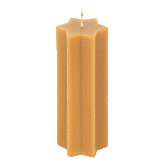 Gold Starry Night Star Shaped Taper Candle N/A