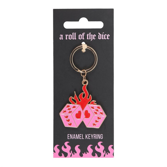Flaming Dice Keyring N/A