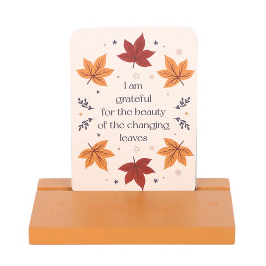 Autumn Magic Affirmation Cards with Wooden Stand N/A