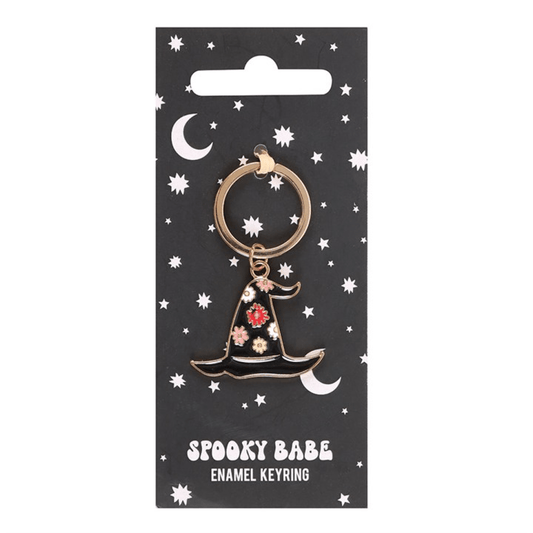 Spooky Babe Witch Hat Keyring N/A