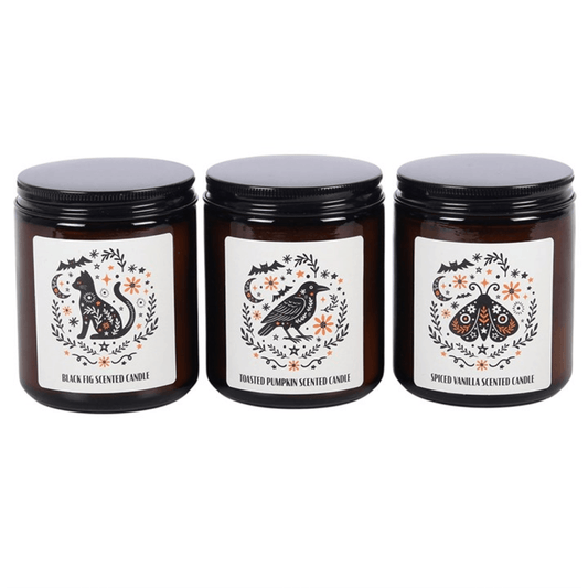 Set of 3 Frightful Folk Scented Candles