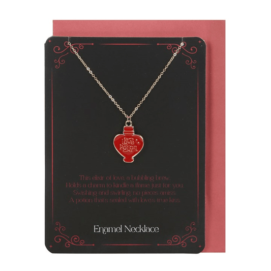 Love Potion Enamel Necklace Card N/A