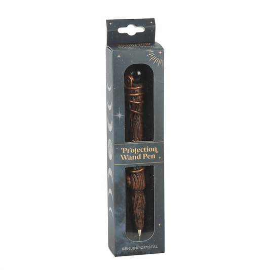 Protection wand pen in packaging with 'Genuine Crystal' text on a white background