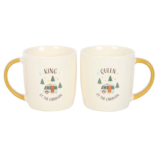 Camping King and Queen Couples Mug Set N/A