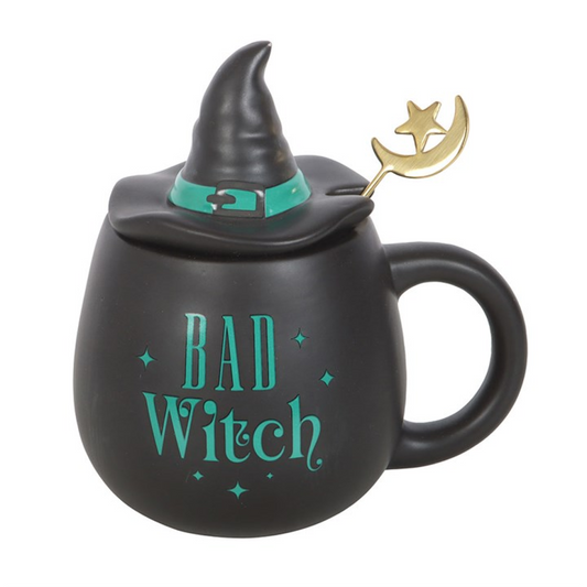 Bad Witch Lidded Mug with Spoon N/A