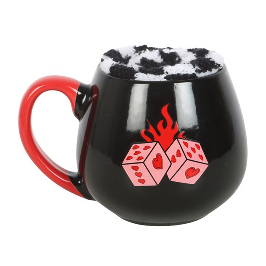 Black Dice Mug and Socks Set N/A