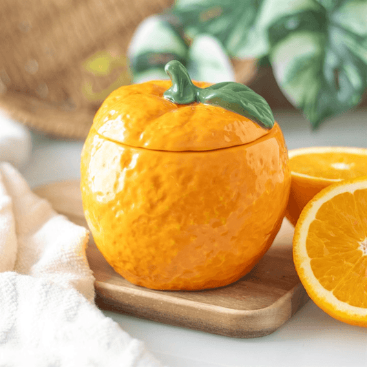 Orange Shaped Candle Jar N/A