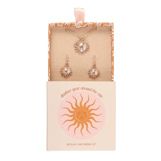 Sun Earring and Necklace Set N/A