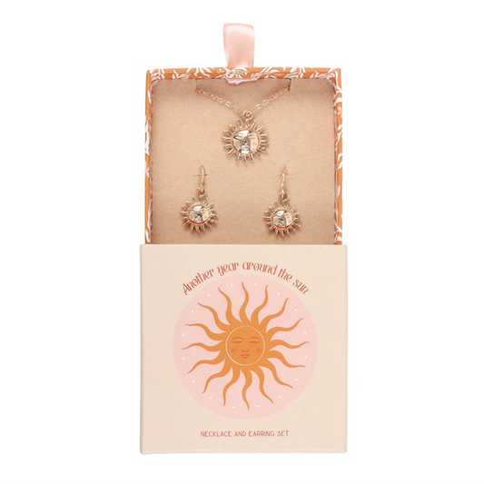 Sun Earring and Necklace Set N/A