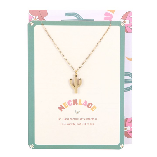Cactus Necklace on Greeting Card N/A