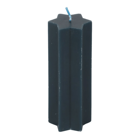 Navy Starry Night Star Shaped Taper Candle N/A