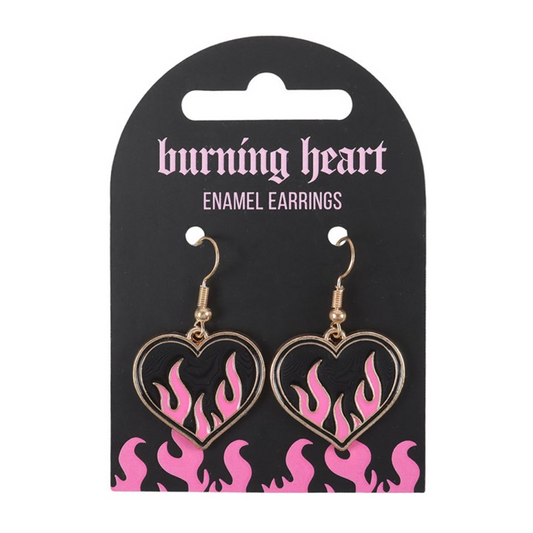 Burning Heart Earrings N/A