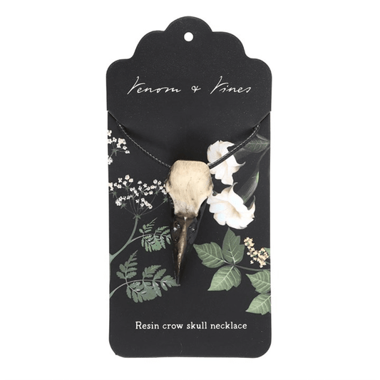 Resin Crow Skull Necklace