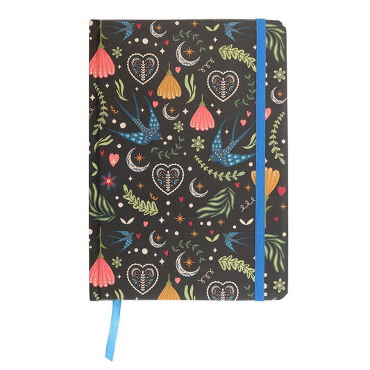 Midnight Bloom Print A5 Notebook N/A