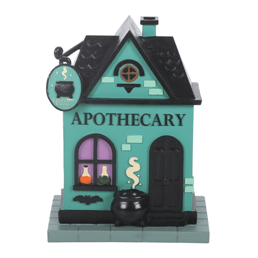 Apothecary Shop Incense Cone Holder featuring spooky design for Halloween decorating and fragrance rituals.