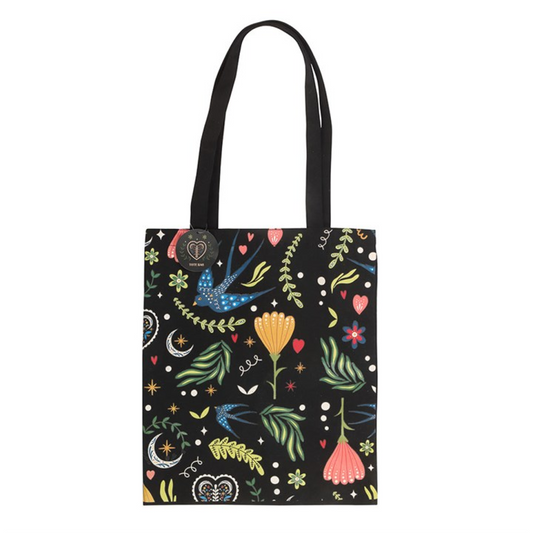 Midnight Bloom Polycotton Tote Bag N/A