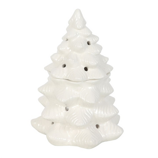 *White Fir Tree Ceramic Oil Burner and Wax Warmer(12/24) N/A
