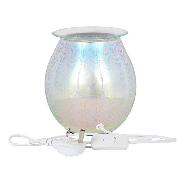 3D Geometric Light Up Electric Oil Burner – Colourful Home Fragrance-Sociodigi