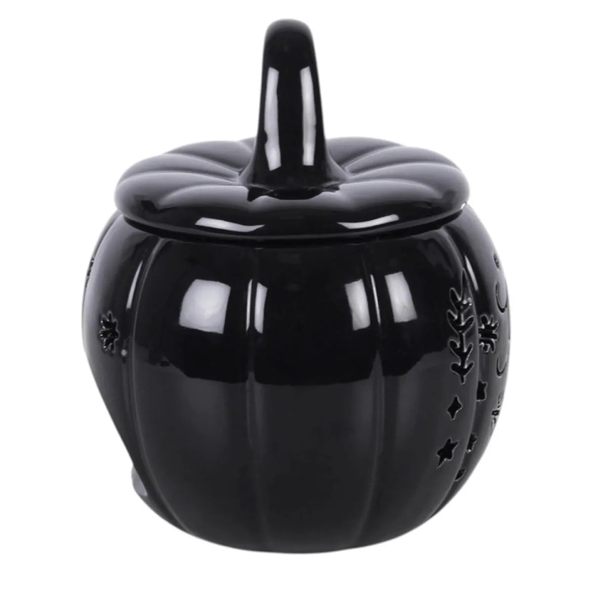 Black Folk Pumpkin Oil Burner and Wax Warmer