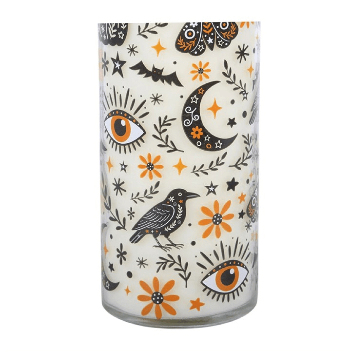 Frightful Folk Print Toasted Pumpkin Scented Tube Candle