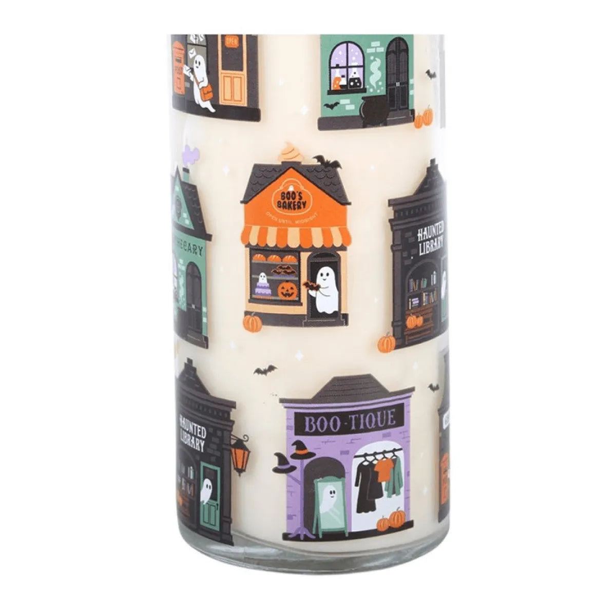 Spooky Street Pumpkin Cinnamon Roll Tube Candle