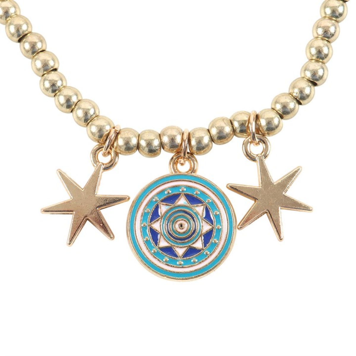 All Seeing Eye Beaded Charm Bracelet N/A