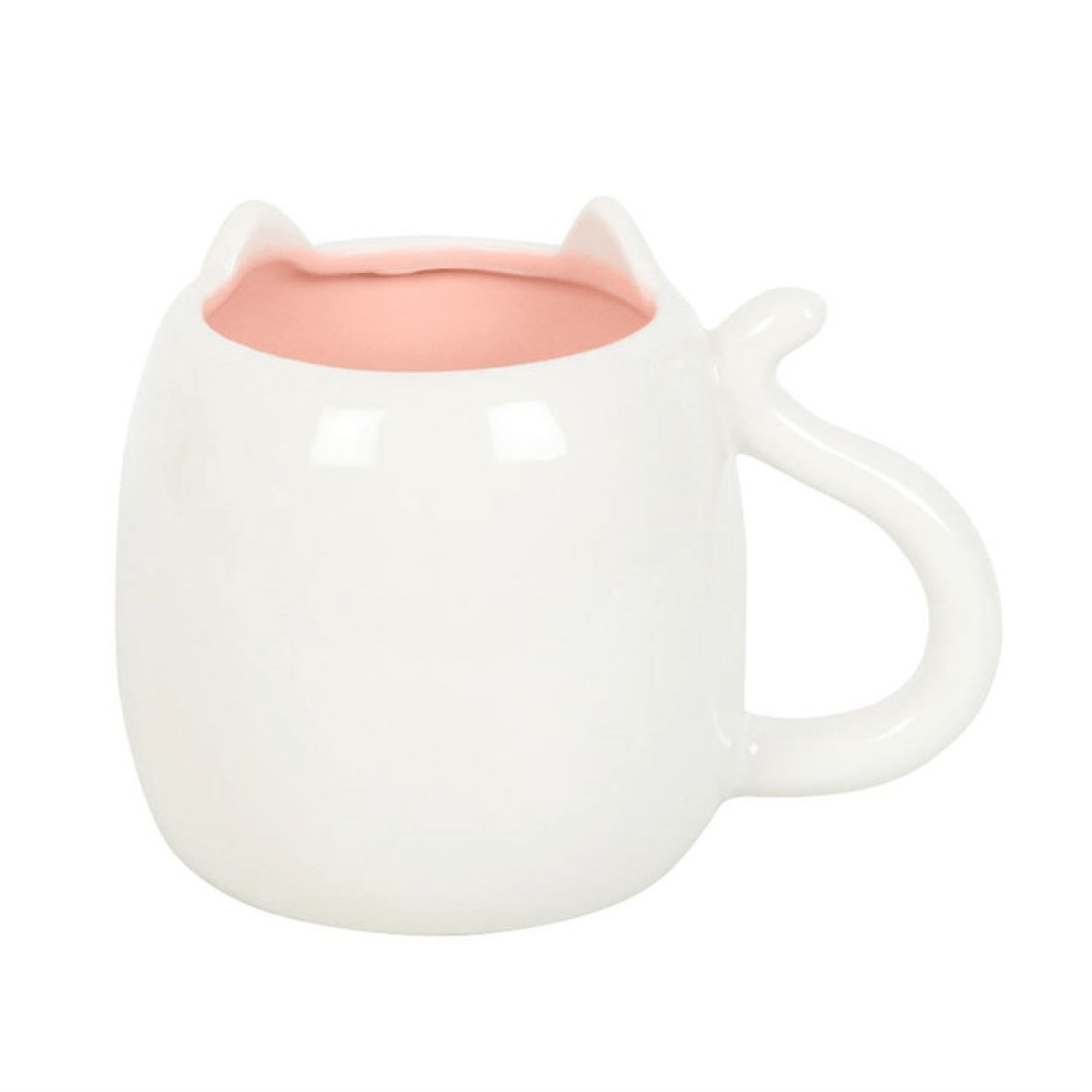 White Cat Shaped Mug N/A
