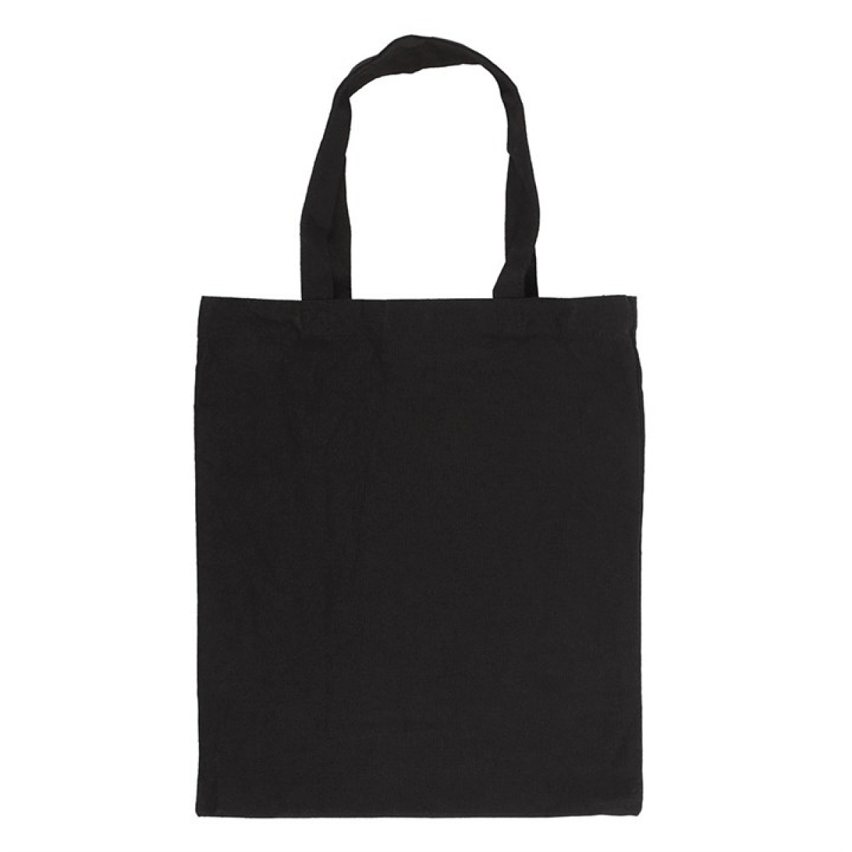 Black tote bag on a white background