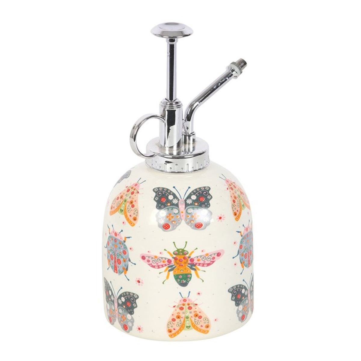 Floral Bug Print Ceramic Plant Mister N/A