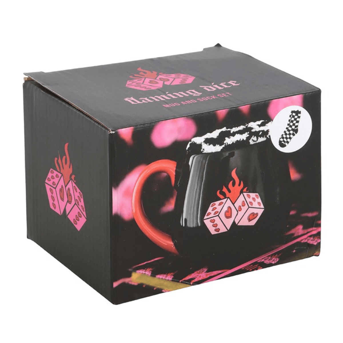 Black Dice Mug and Socks Set N/A