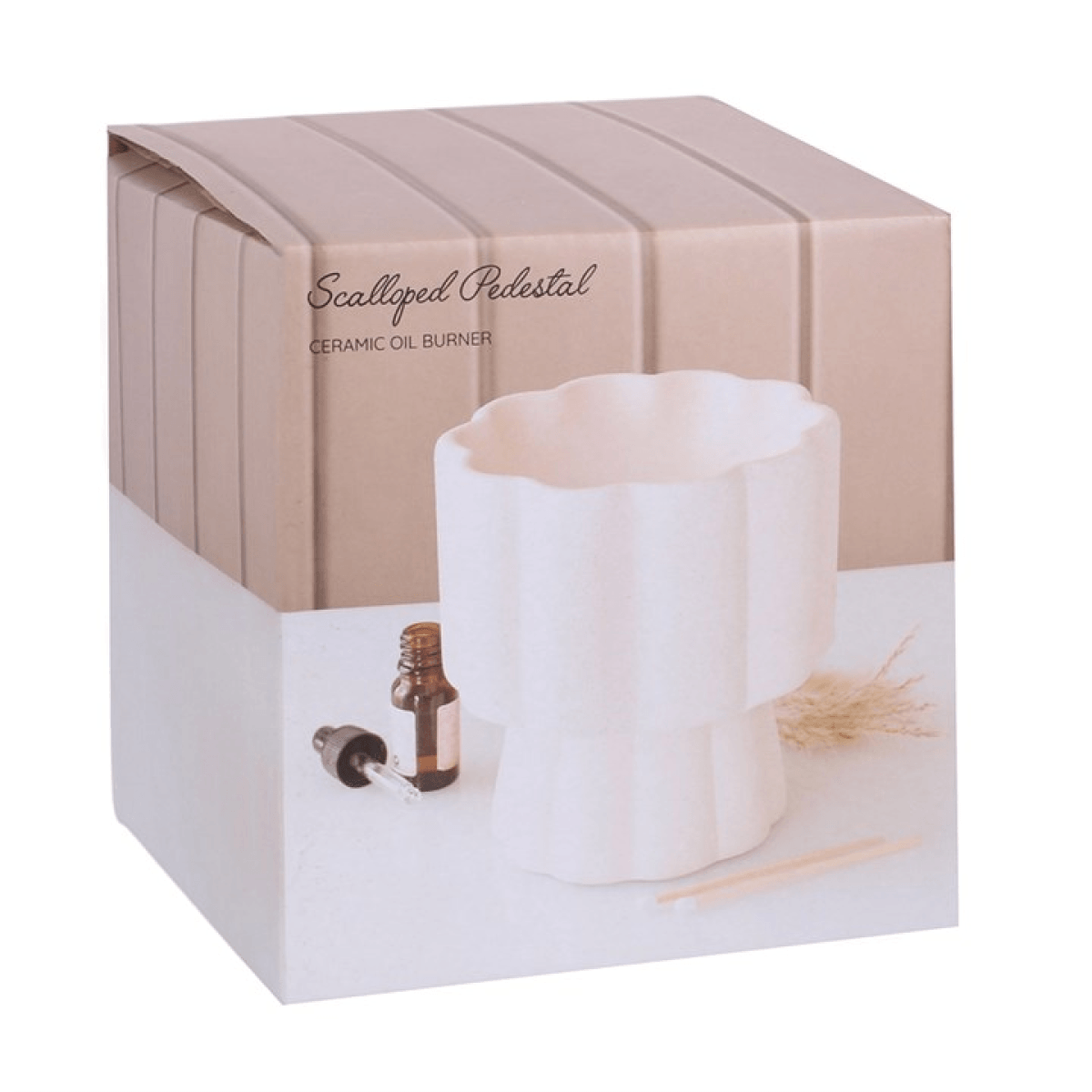 Scalloped Pedestal Oil Burner