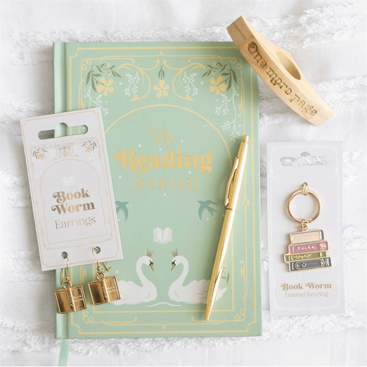Book Worm Earrings N/A