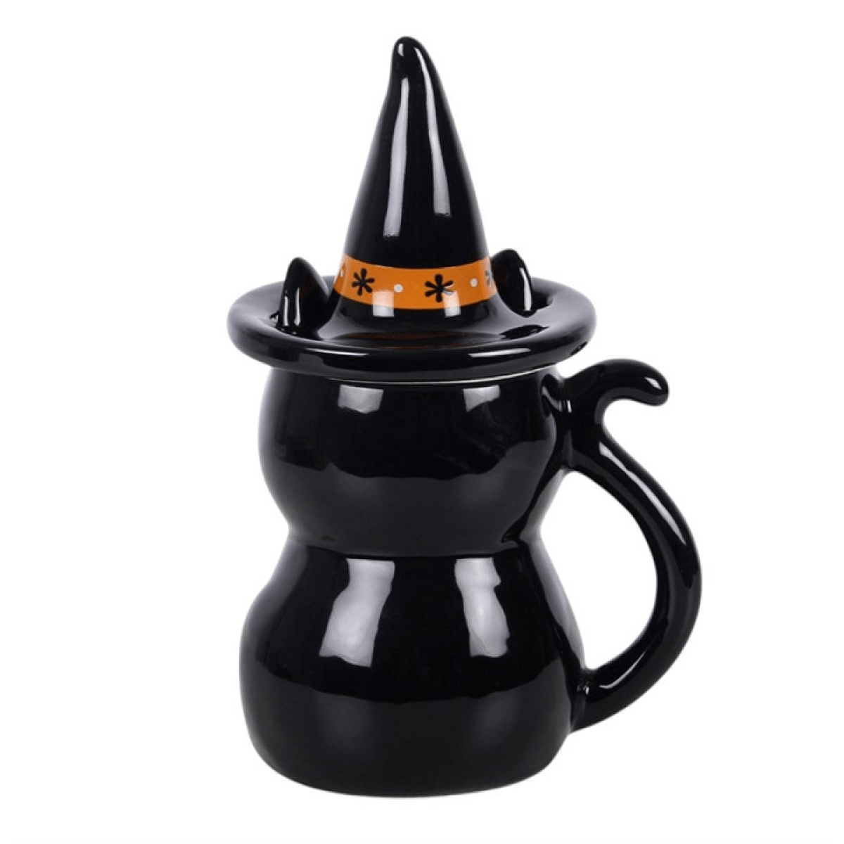 Frightful Folk Black Cat Lidded Mug