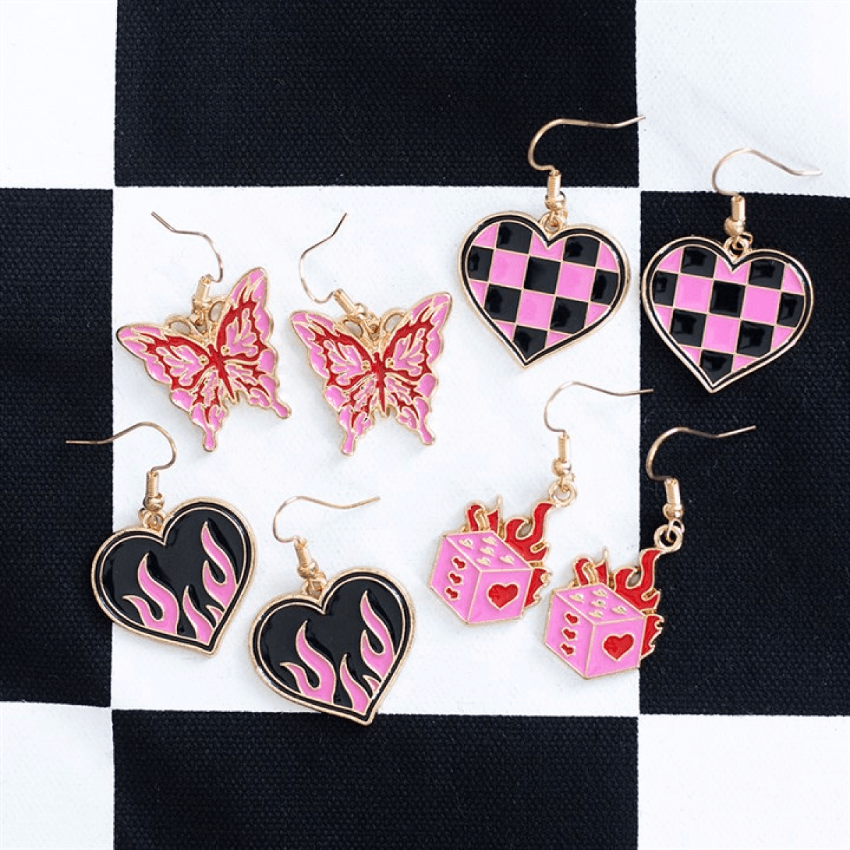 Burning Heart Earrings N/A