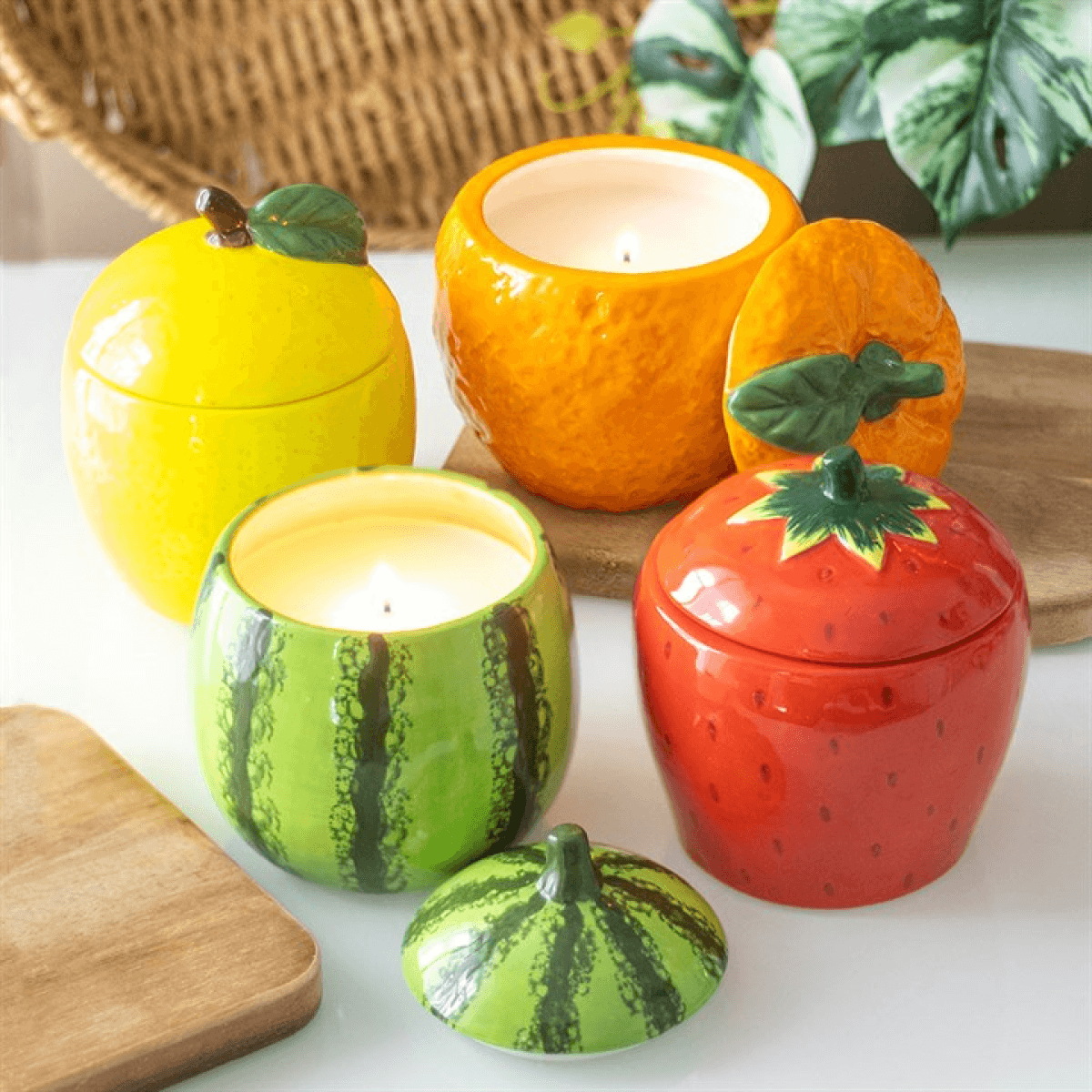 Strawberry Shaped Candle Jar N/A