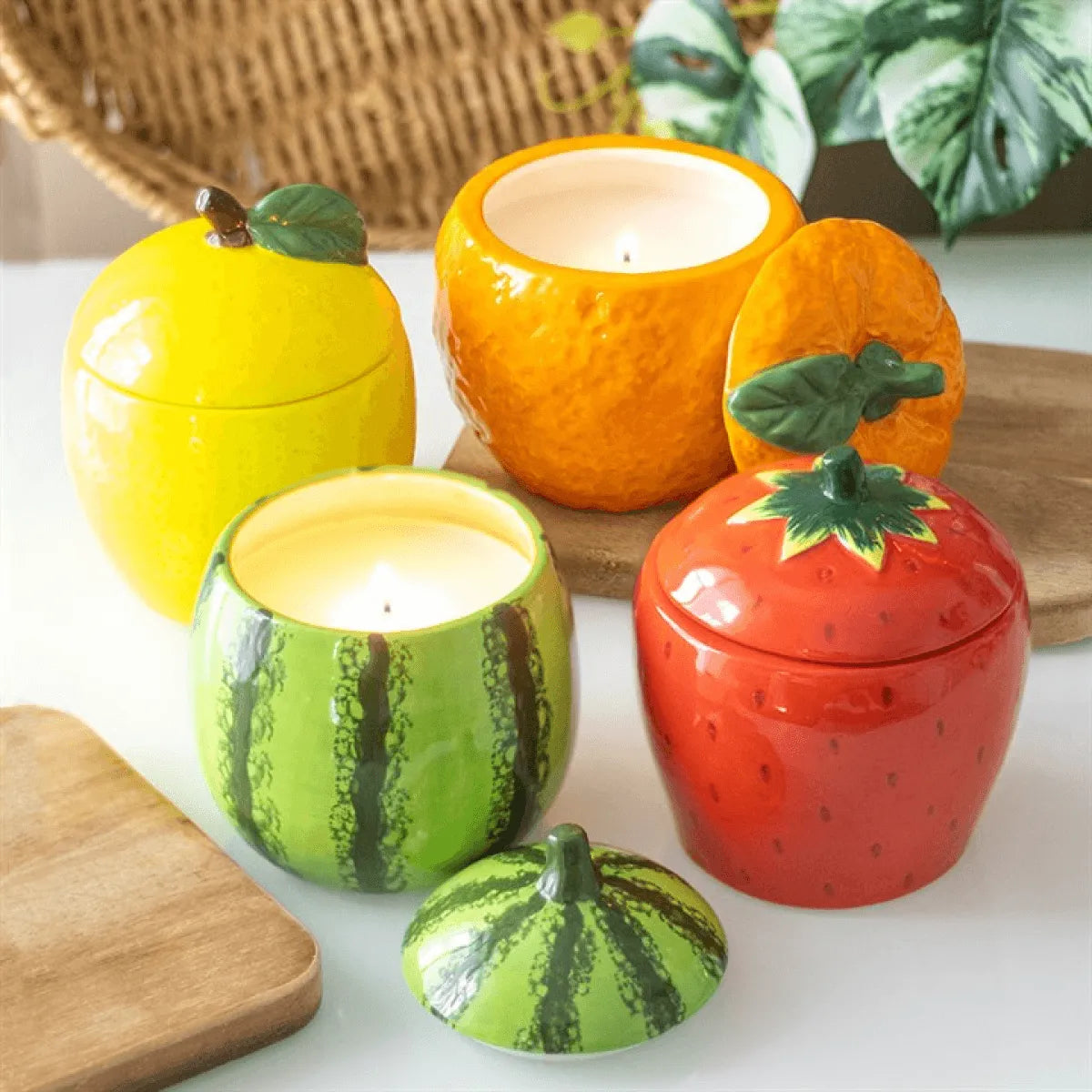 Strawberry Shaped Candle Jar N/A