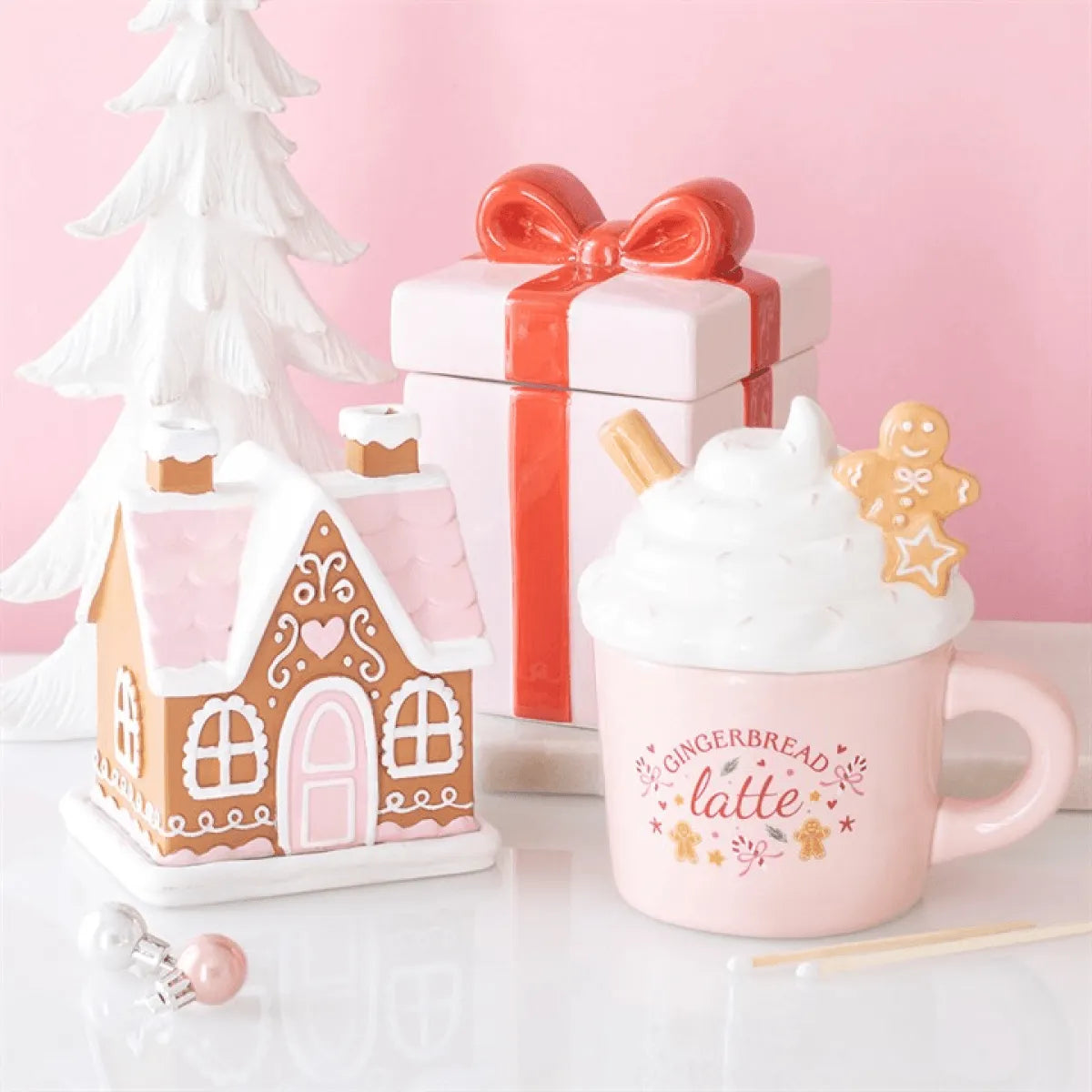 Pink Gingerbread House Incense Cone Burner