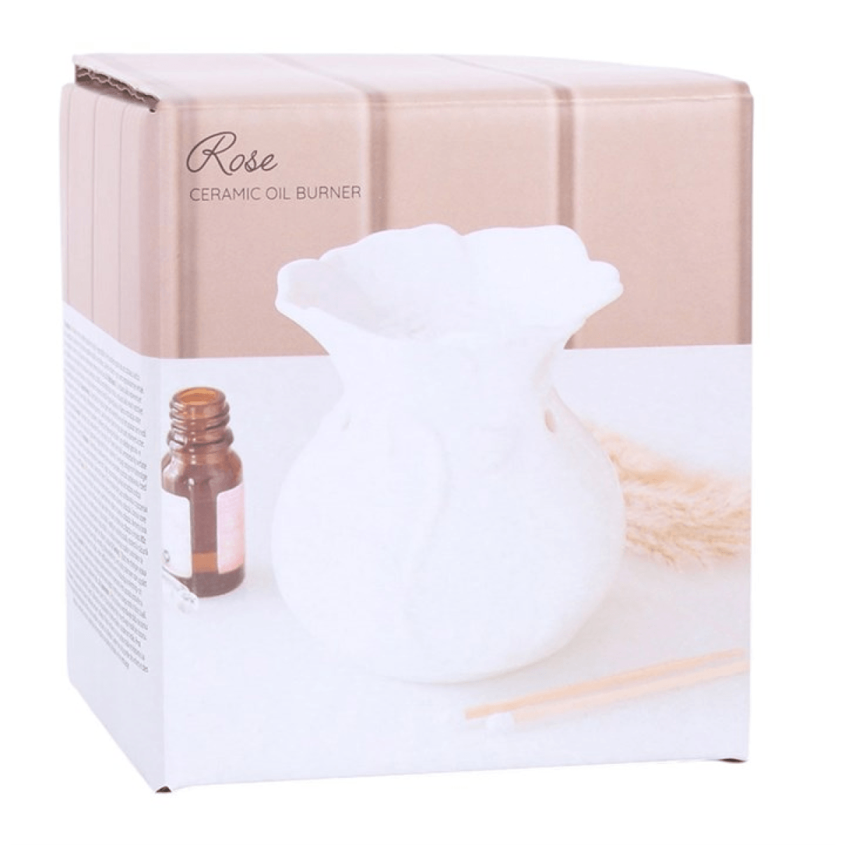 White Rose Oil Burner and Wax Warmer