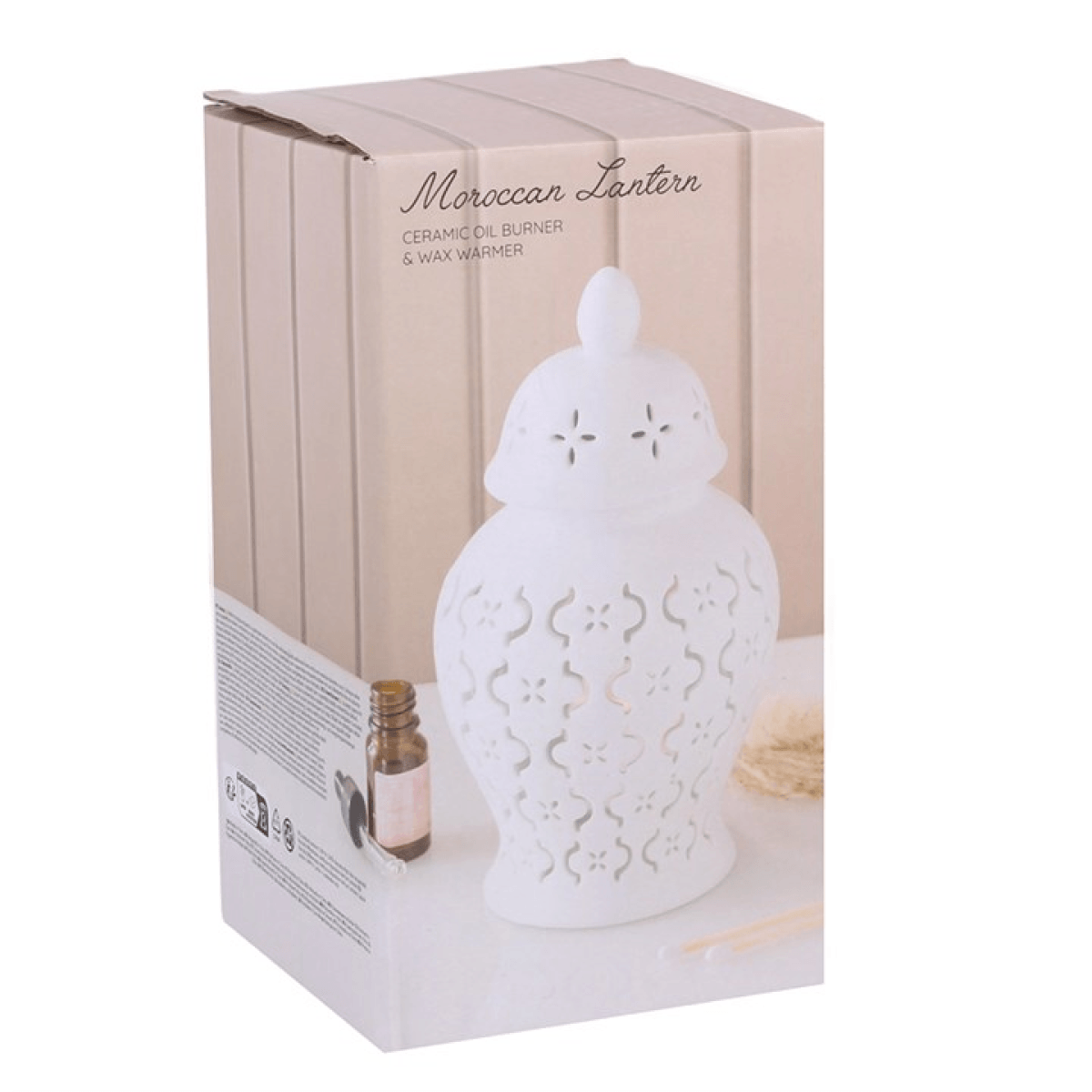 Moroccan Lantern Cut Out Oil Burner and Wax Warmer