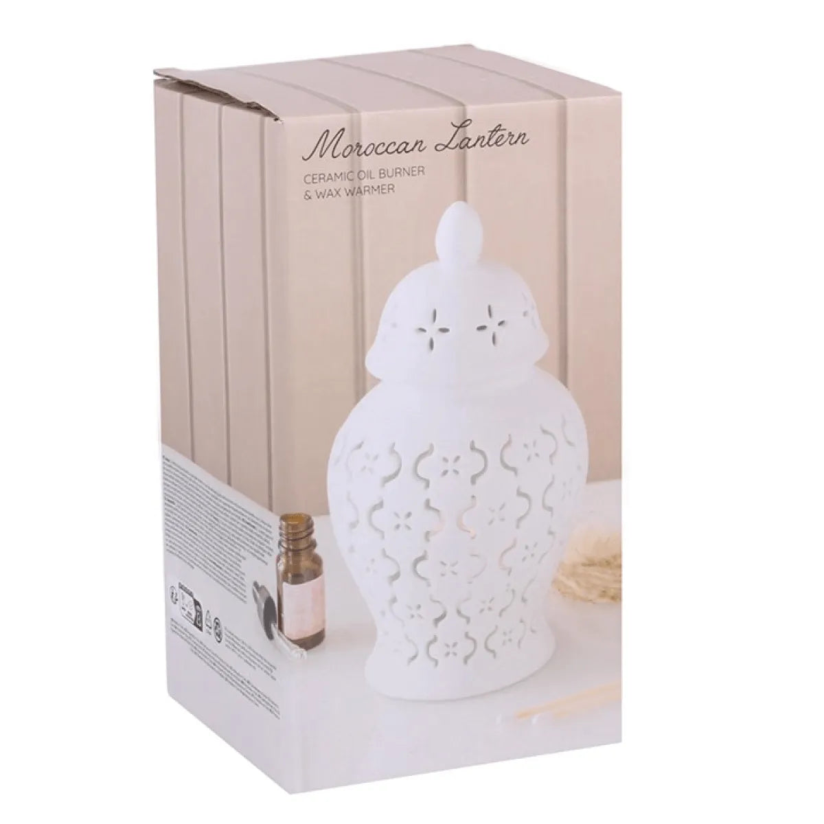 Moroccan Lantern Cut Out Oil Burner and Wax Warmer