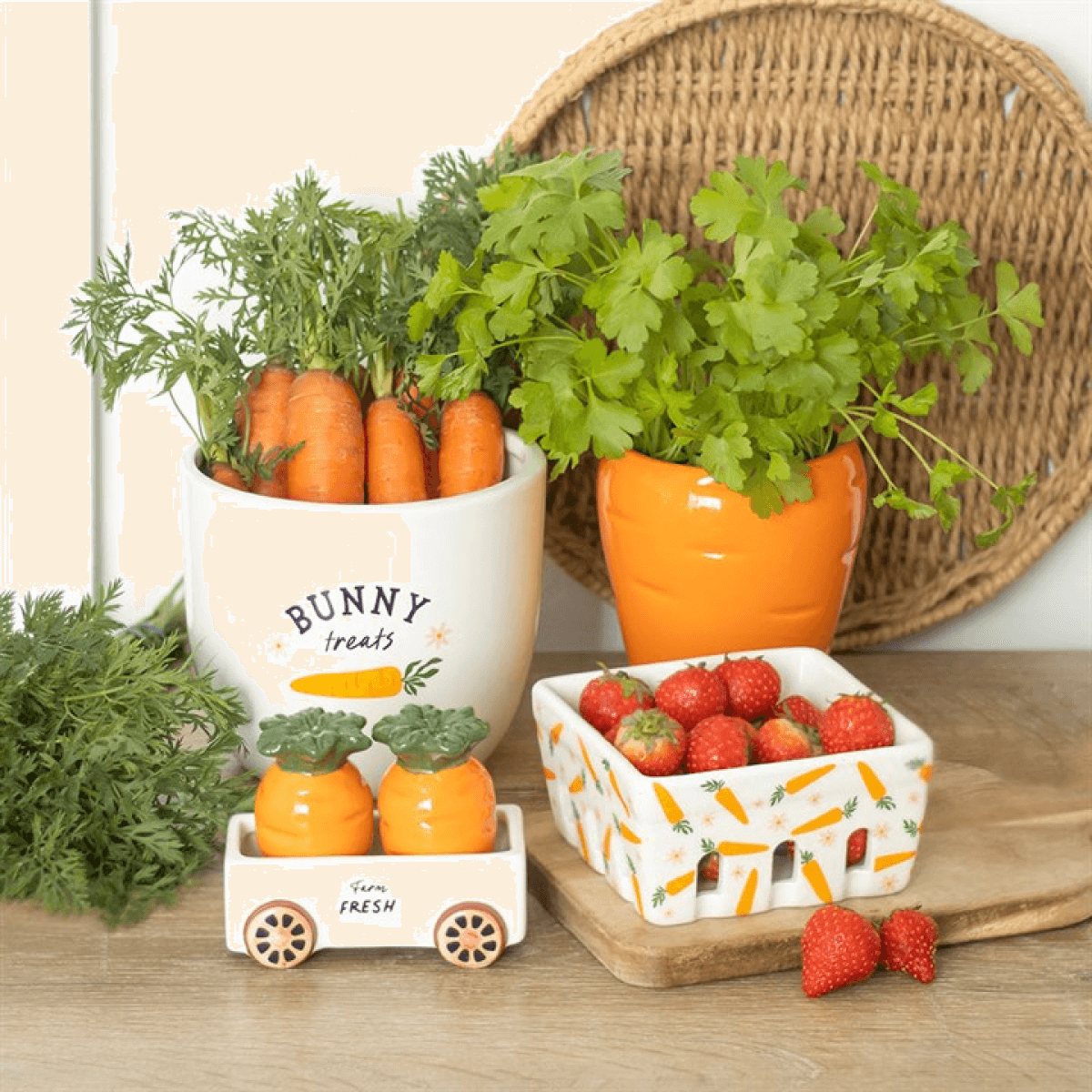 Bunny Treats Ceramic Pot